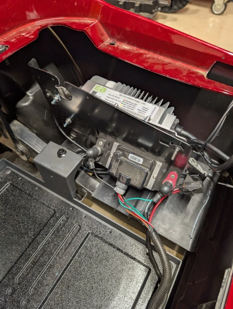 The new Eco Battery charger for the 48v 210Ah set-up we're installing.