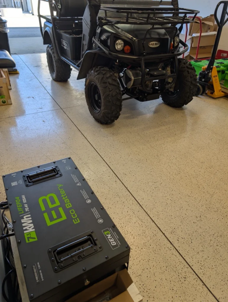 We have excellent kits for the Bad Boy Buggy from both Bolt Energy USA and Eco Battery.